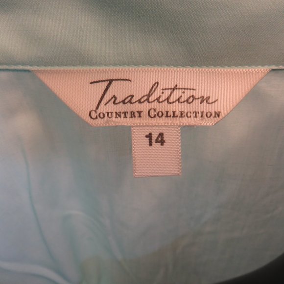 Tradition Country Collection (Sears): Light Green Blouse - Picture 6 of 7